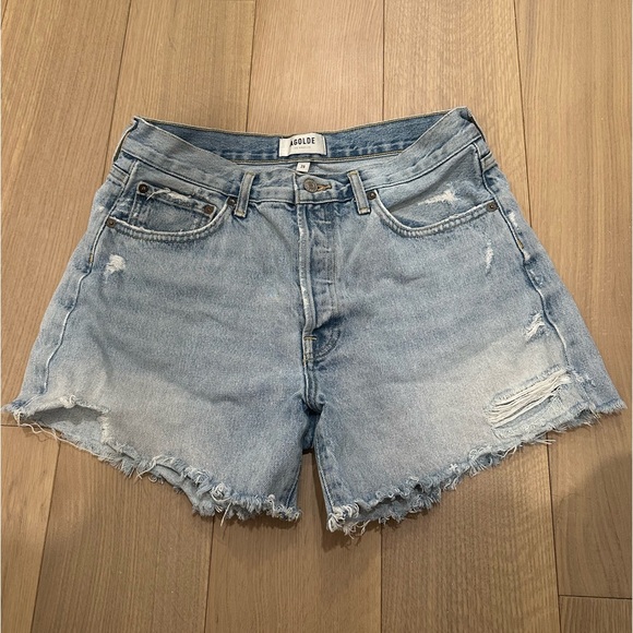 AGOLDE Parker Long Denim Shorts - Picture 2 of 8